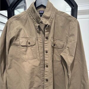 Patagonia Women's Tan Button Down Shirt